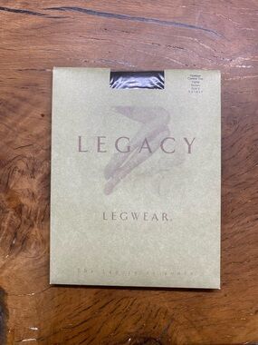 LEGACY LEGWEAR Opaque Brown Control Top Tights Hosiery Size E